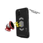 Black Magnetic Credit Card Holder Shockproof Phone Case For Apple Iphone 11 Pro