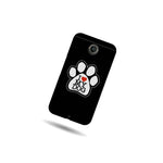 Coveron For Motorola Google Nexus 6 Case Black Dog Paw Hard Phone Slim Cover
