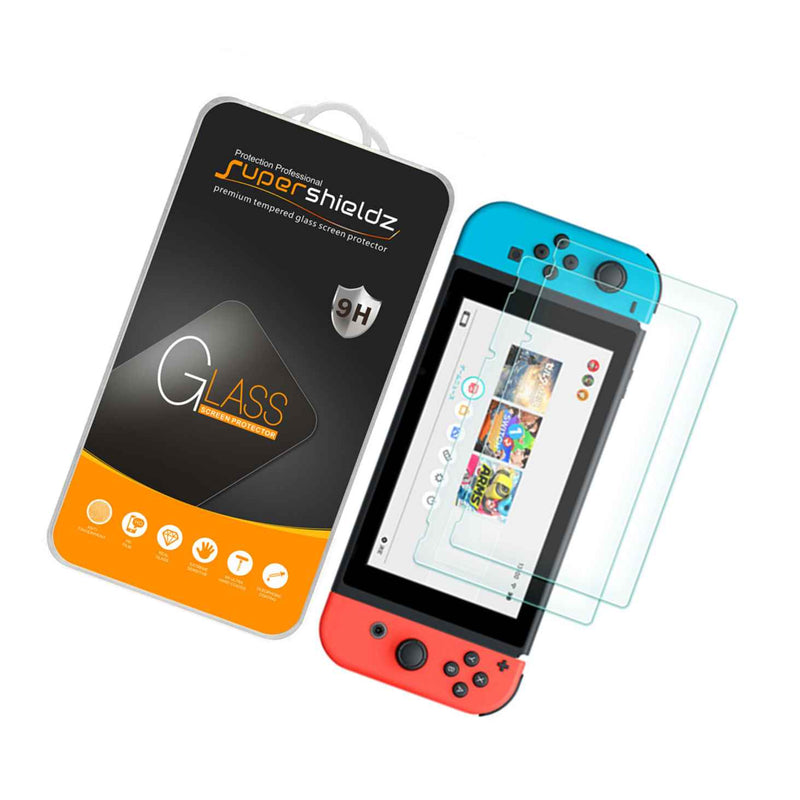 2 Pack Supershieldz For Nintendo Switch Tempered Glass Screen Protector Saver