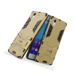 For Sony Xperia X1 Phone Case Armor Kickstand Slim Hard Cover Gold Black