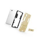 For Sony Xperia X1 Phone Case Armor Kickstand Slim Hard Cover Gold Black