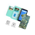 Almond Blossom Rfid Blocking Leather Wallet Phone Case For Cricket Icon 2