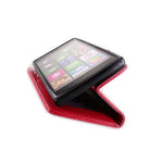 Coveron For Nokia Lumia 830 Wallet Case Screen Protector Red