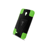 For Alcatel One Touch Conquest Case Hybrid Dual Hard Skin Cover Green Black