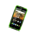 For Alcatel One Touch Conquest Case Hybrid Dual Hard Skin Cover Green Black