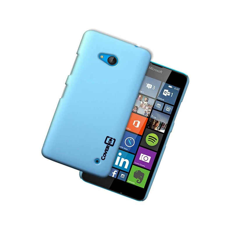For Microsoft Lumia 640 Case Sky Blue Slim Plastic Hard Back Cover