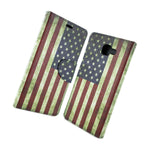For Samsung Galaxy A9 Card Case Usa Flag Design Wallet Phone Cover