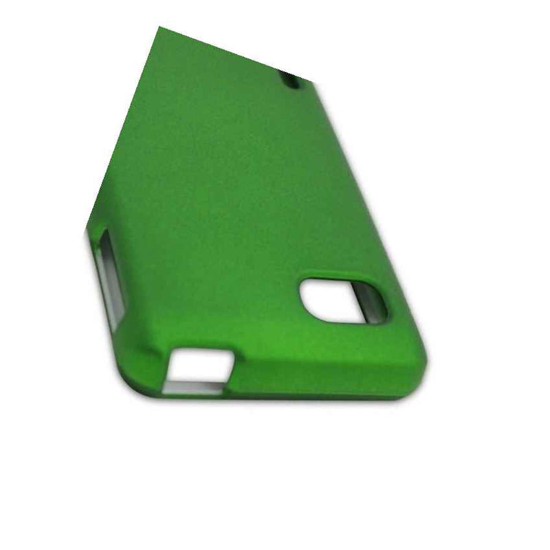 Green Case For Lg Optimus F3 Ls720 Hard Rubberized Snap On Phone Cover