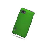 Green Case For Lg Optimus F3 Ls720 Hard Rubberized Snap On Phone Cover