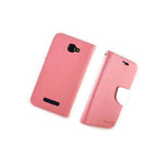 Coveron For Alcatel One Touch Fierce 2 Pop Icon Wallet Light Pink White