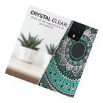 Clear Teal Mandala Hybrid Tpu Bumper Phone Cover Hard Case For Google Pixel 4