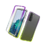 Purple Yellow Case For Samsung Galaxy S21 5G Full Body Hard Slim Phone Cover