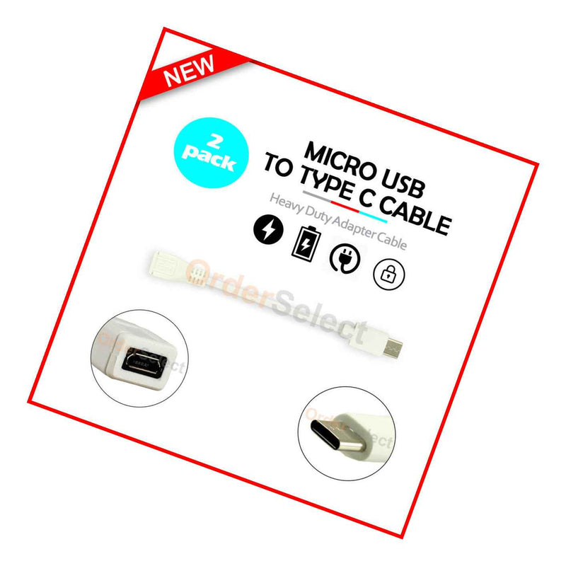 2 Pack Micro Usb To Type C Adapter Cord For Samsung Galaxy Note 20 Note 20 Ultra 1