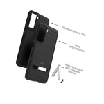 For Samsung Galaxy S21 Plus 5G Case Magnetic Kickstand Black Hard Phone Cover