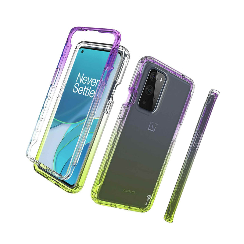 Purple Yellow Case For Oneplus 9 Pro Full Body Rugged Hard Colorful Phone Cover