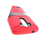 Hard Plastic Soft Silicone Cover Hybrid Kickstand Case For Lg G3 Red Black