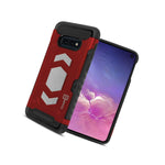 Red Magnetic Credit Card Holder Phone Cover Case For Samsung Galaxy S10E