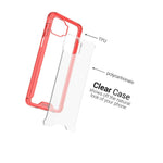 Clear Red Trim Hybrid Cover Phone Case For Motorola Moto G 5G Plus One 5G