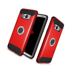 Tough Protective Ring Phone Cover Case For Samsung Galaxy S8 Plus Red