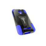 For Alcatel One Touch Fierce 7024W Blue Black Case Hybrid Stand Heavy Duty Cover