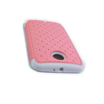 Coveron For Motorola Google Nexus 6 Case Diamond Hard Light Pink White Cover