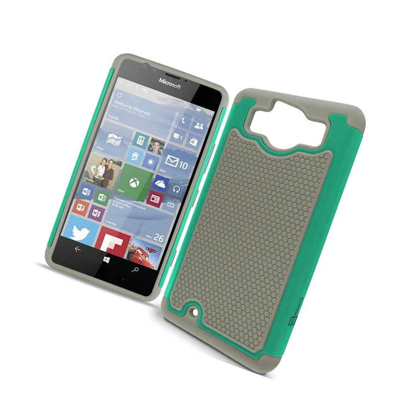 For Microsoft Lumia 950 Case Gray Teal Rugged Skin Phone Cover