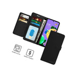 Black Rfid Blocking Pu Leather Card Wallet Cover Phone Case For Lg K52 K62 Q52