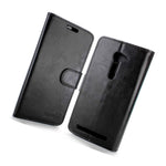 For Asus Zenfone 2E 5 0 Wallet Case Black Folio Faux Leather Pouch Lcd