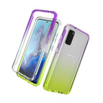 Yellow Purple Case For Samsung Galaxy S20 Clear Full Body Colorful Phone Cover