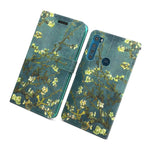 Almond Blossom Rfid Pu Leather Wallet Phone Case For Motorola One Fusion Plus