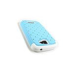 For Alcatel One Touch Fierce 2 Pop Icon Case Diamond Cover Sky Blue White