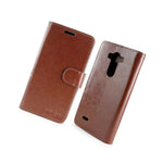 Coveron For Lg G3 2014 Credit Card Wallet Case Screen Protector Brown