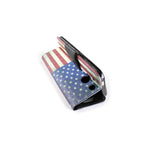 Coveron For Htc One M8 Windows Case Wallet Flip Pouch Cover American Flag