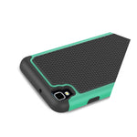 For Lg Tribute Hd X Style Case Teal Rugged Skin Shockproof Phone Cover