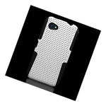 White Black Hybrid Case For Htc First Hard Mesh Soft Silicone Cover