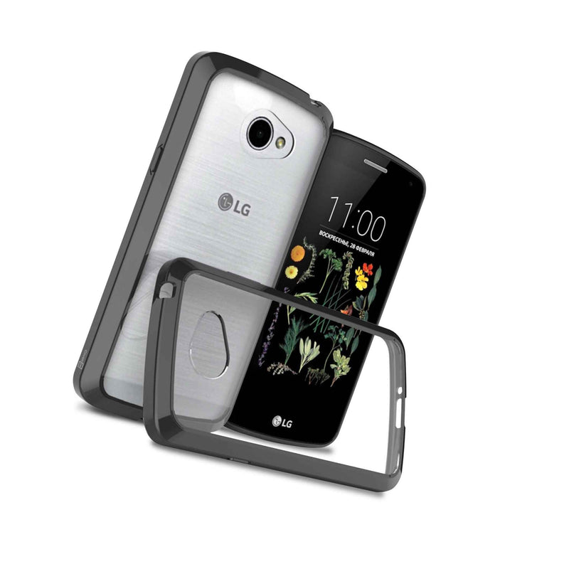 Hybrid Slim Fit Hard Back Cover Phone Case For Lg K5 Black