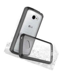 Hybrid Slim Fit Hard Back Cover Phone Case For Lg K5 Black