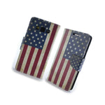 Wallet Case For Samsung Galaxy A7 2015 A700 Card Folio Cover Lcd American Flag
