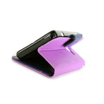 Coveron For Alcatel One Touch Sonic Lte Wallet Purple Navy Credit Case