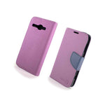 Coveron For Alcatel One Touch Sonic Lte Wallet Purple Navy Credit Case