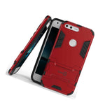 For Google Pixel Phone Case Armor Kickstand Slim Hard Cover Red