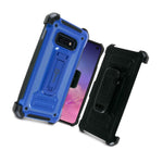 Blue Hybrid Hard Phone Cover Case W Belt Clip Holster For Samsung Galaxy S10E