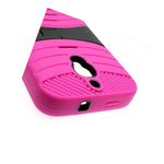 Kickstand Armor Layer Hot Pink Black Case Alcatel One Touch Fierce 7024W
