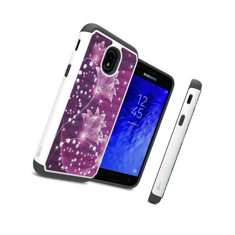 Purple Flower Case For Samsung Galaxy Amp Prime 3 Eclipse 2 J3 Aura Achieve