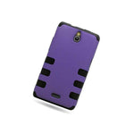Tpu Inner Outer Cover Hybrid Case For Huawei Ascend Plus H881C Purple Black