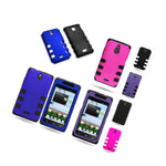Tpu Inner Outer Cover Hybrid Case For Huawei Ascend Plus H881C Purple Black