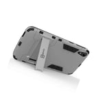 For Htc Desire 828 Phone Case Armor Kickstand Slim Hard Cover Silver Black