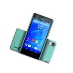 For Sony Xperia M4 Aqua Case Mint Teal Slim Plastic Hard Back Phone Cover