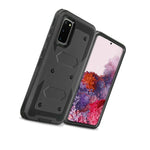 Black Hybrid Hard Cover For Samsung Galaxy S20 Plus Shockproof Phone Case