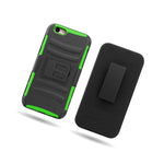 For Apple Iphone 6 4 7 Neon Green Black Hard Case Belt Clip Holster Cover
